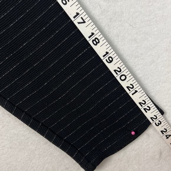 J. Jill Women’s Cowl Neck Sweater Black/Metallic Silver Stripes  Size XL Fall - Picture 6 of 9